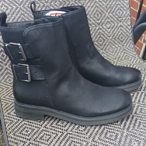 Lucky Brand Black Combat Boots